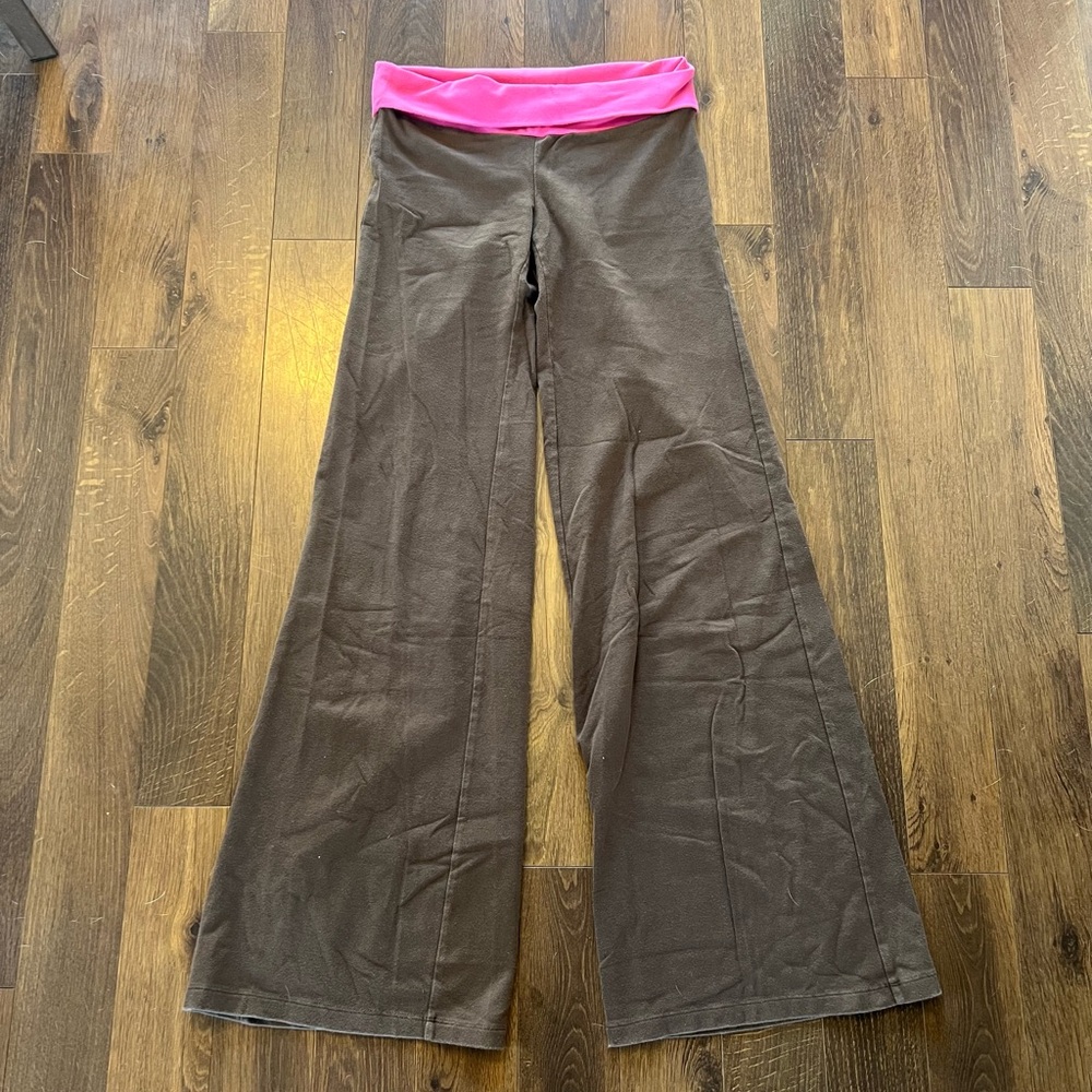 Victoria’s Secret Brown and Pink Flared Yoga Pants